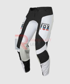 Black & White Leather Motogp Pants