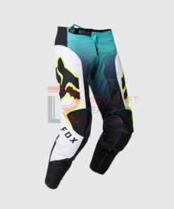 Blue & White Leather Motogp Pants