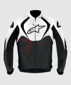 Black & White Leather Motogp Jacket