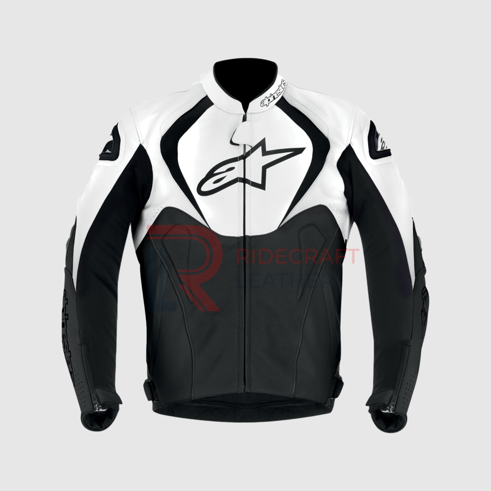 Black & White Leather Motogp Jacket