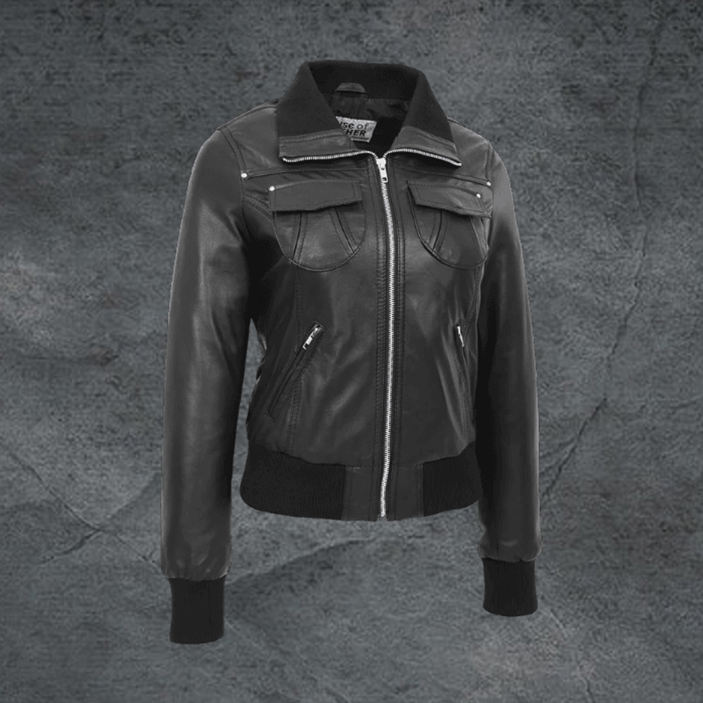 Womens Bomber Leather Jackets