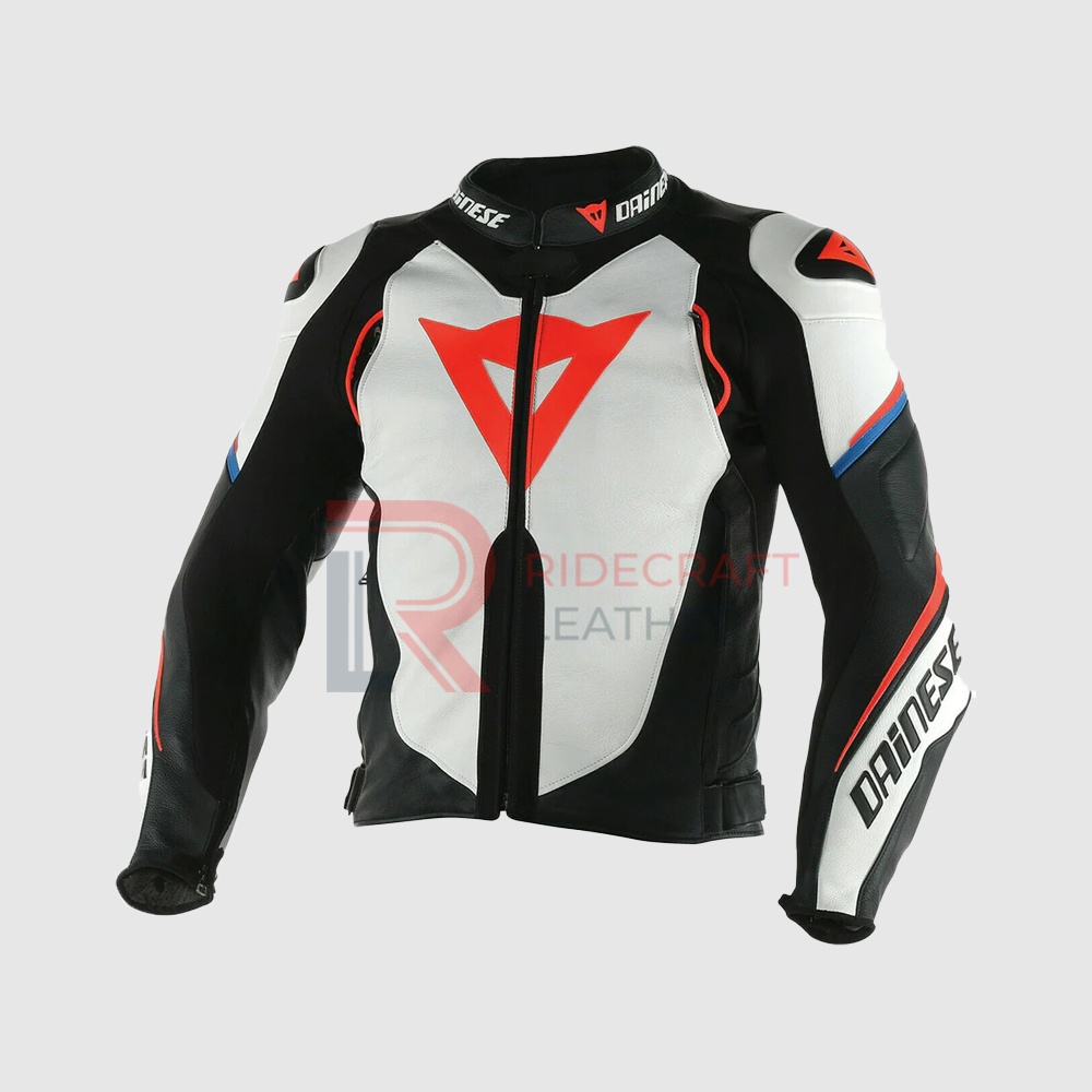 Black & White Leather Motogp Jacket