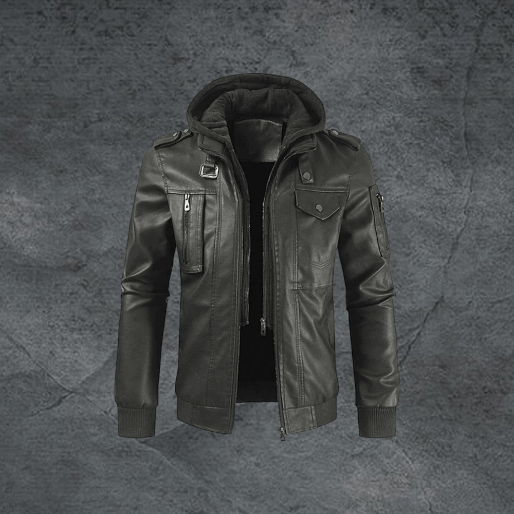 Mens Hooded Leather Jackets