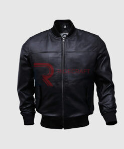 Mens Black Bomber Jacket