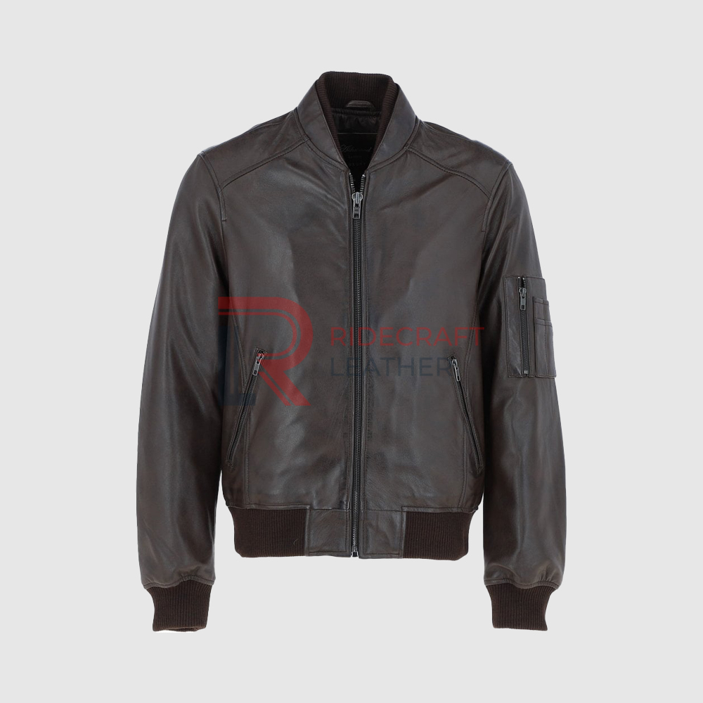 Mens Grey Bomber Jacket