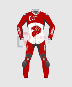 Red & White Motogp Race Suit