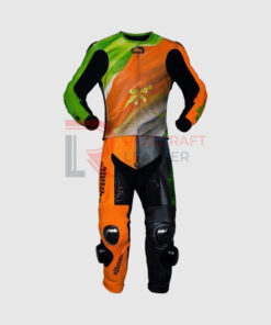Green & Orange Motogp Race Suit