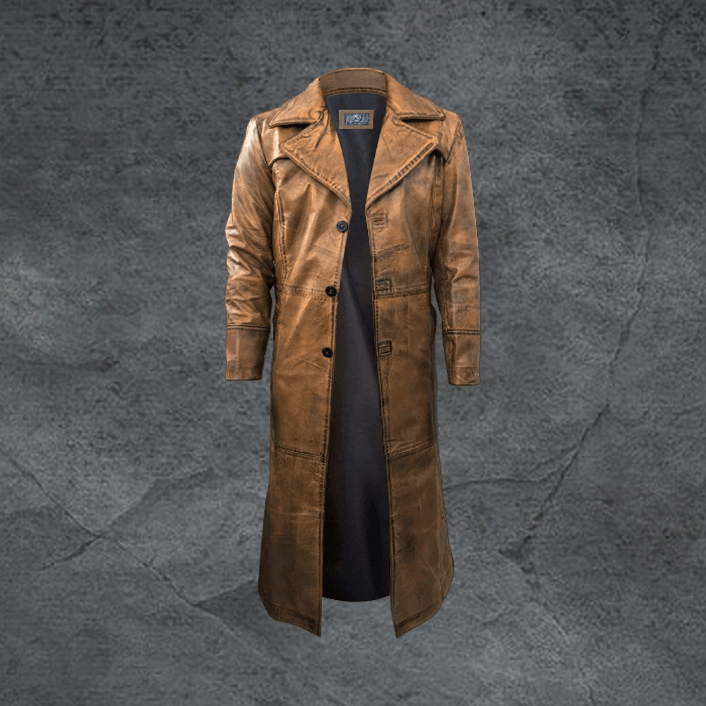 Mens Trench Leather coats