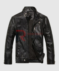 Mens Black Biker Jecket