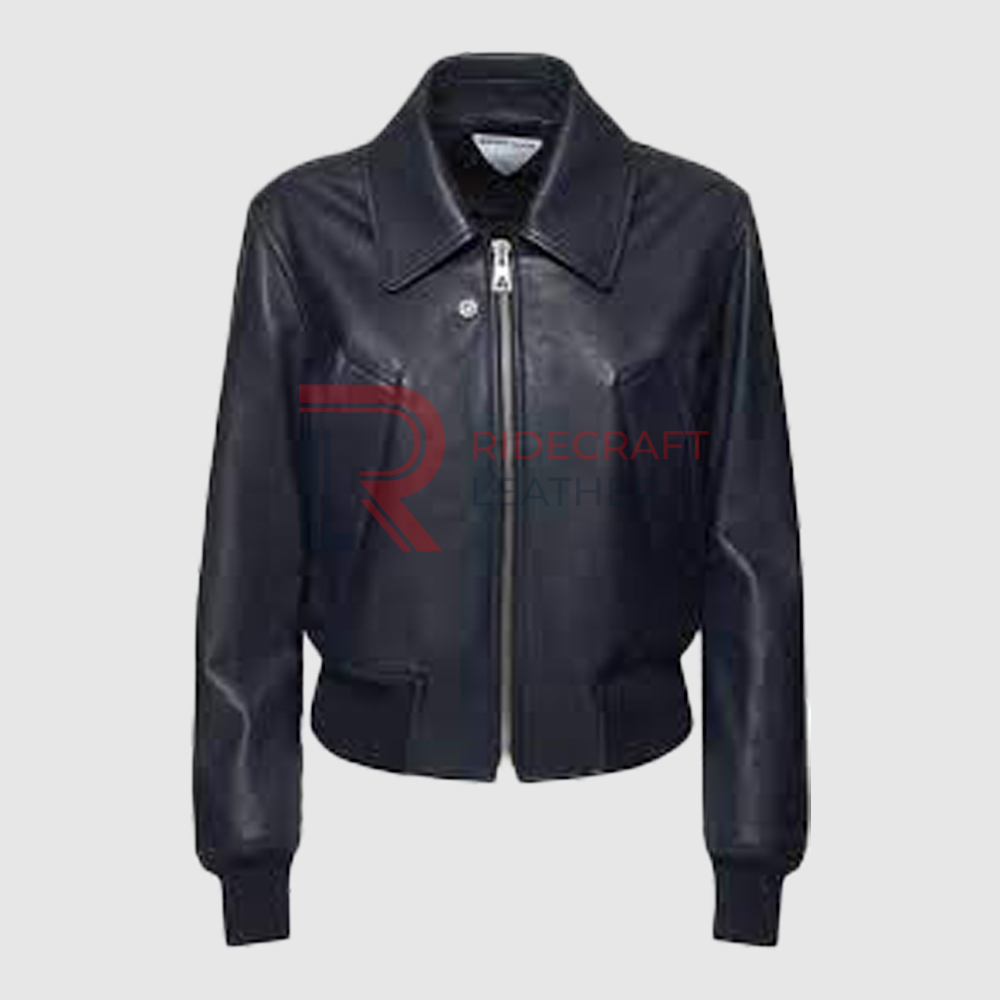 women Black Bomber Jacket