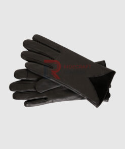 Women Black Leather Gloves