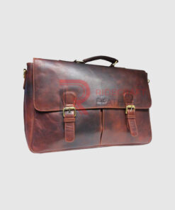 Men Brown leather Hand Bag