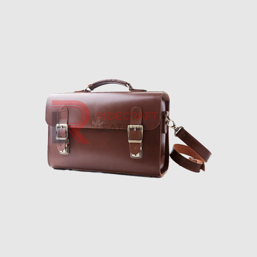 Men Brown leather Hand Bag
