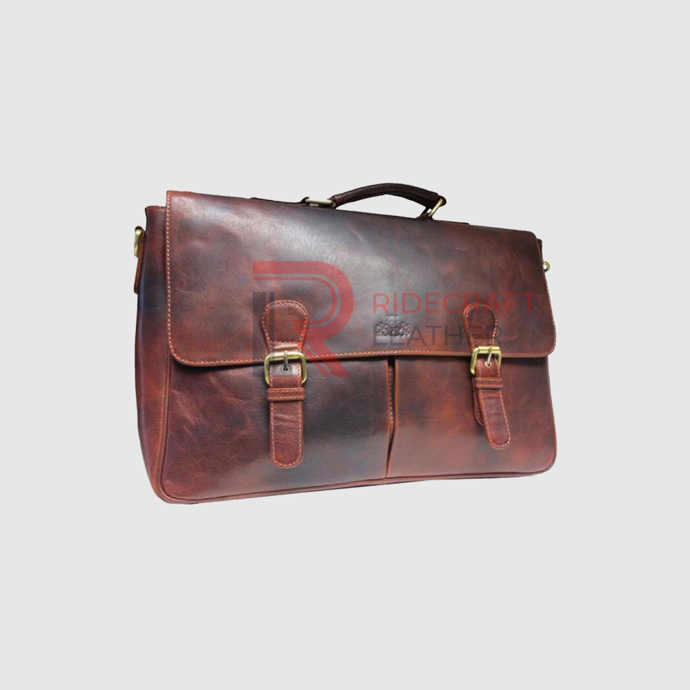 Men Brown leather Hand Bag