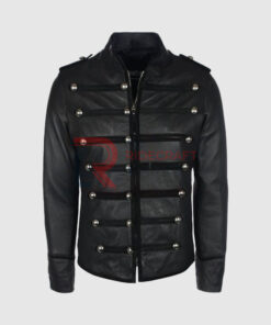 Mens Black Gothic Leather Leather