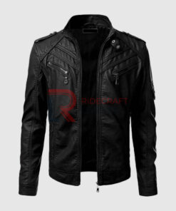 Mens Black Biker Jecket