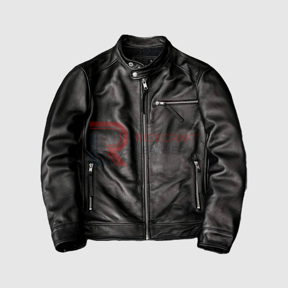 Mens Black Biker Jecket