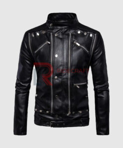Mens Black Gothic Leather Leather