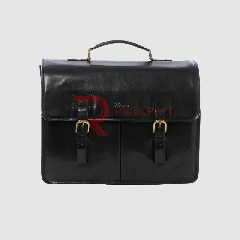 Men Black leather Hand Bag