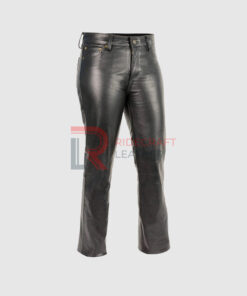 Mens Black Leather Pants