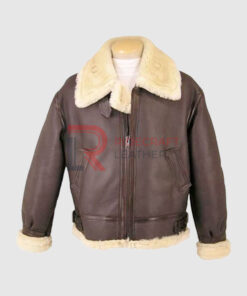 Mens Fur Brown Leather Jackets