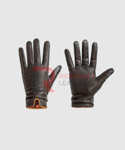Mens Black Leather Gloves