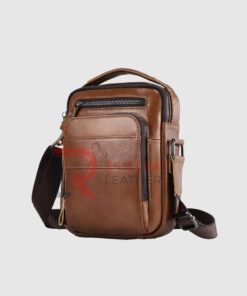 Men Brown leather Hand Bag