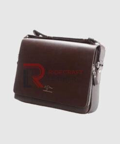 Men Dark Red leather Hand Bag