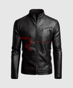 Mens Black Biker Jecket