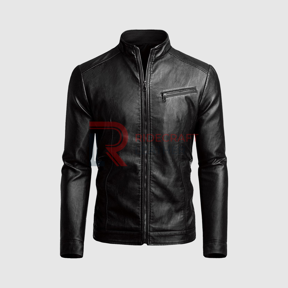 Mens Black Biker Jecket