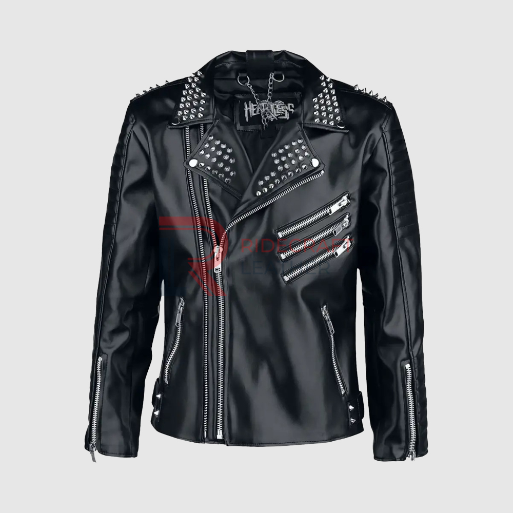 Mens Black Gothic Leather Leather