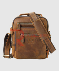 Men Brown leather Hand Bag