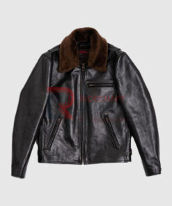 Mens Fur Grey Leather Jackets