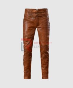 Mens Brown Leather Pants