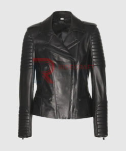 Women Black Biker Jacket
