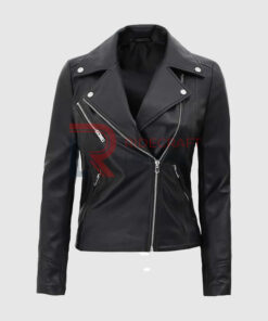 Women Black Biker Jacket