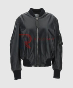 women Black Bomber Jacket