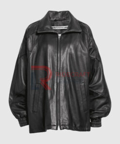 women Black Bomber Jacket