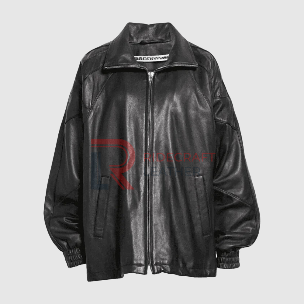 women Black Bomber Jacket
