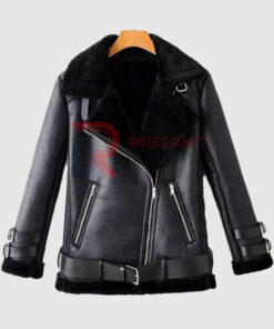Women Black Quilted Jacket