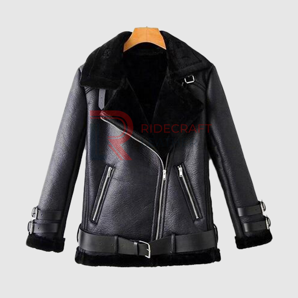 Women Black Quilted Jacket