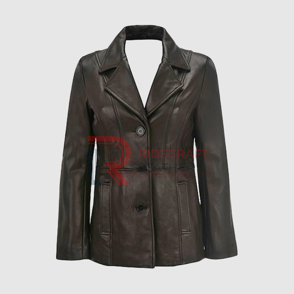 Women Light Brown Blazer Coat
