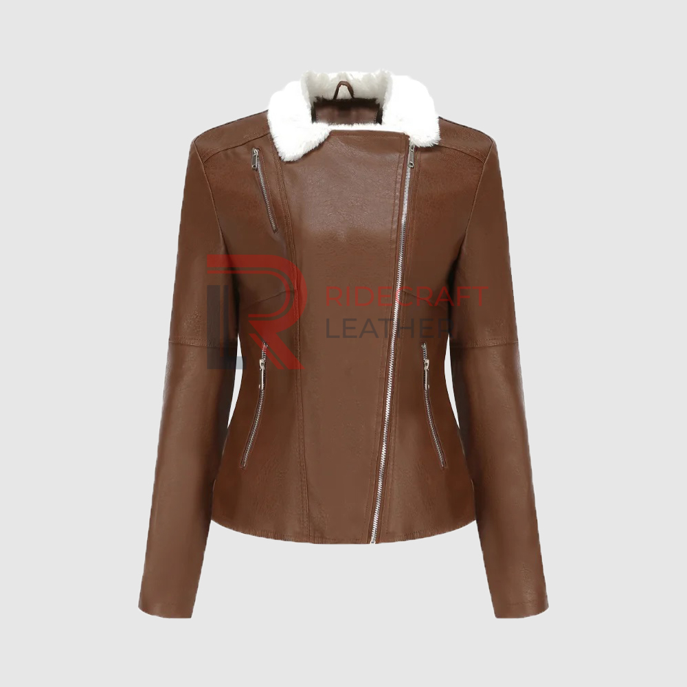 Women Brown Quilted Jacket