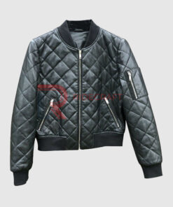 Women Grey Quilted Jacket