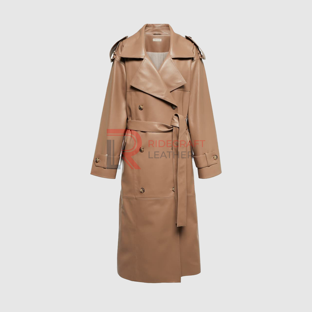 Women Light Brown Trench Coat