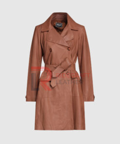 Women Light Brown Peacoat