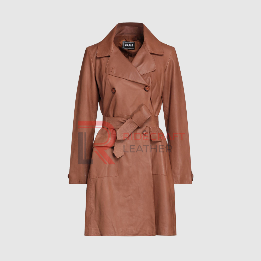 Women Light Brown Peacoat