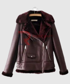 Women Red Quilted Jacket